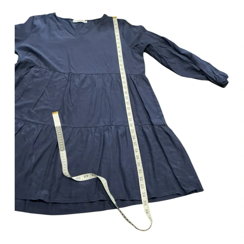 Misslook Navy Blue Tiered Babydoll Long Sleeve Dress Size XL - Picture 5 of 7